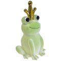 Floristik24 Deko Frosch mit Krone Froschkönig Deko Hellgrün 40,5cm