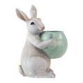 Floristik24 Deko Hase mit Teekanne Dekofigur Tischdeko Ostern H22,5cm