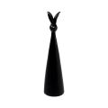 Floristik24 Osterhase Schwarz Gold Osterdeko Hase Ø7cm H27,5cm