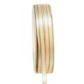 Floristik24 Doppelsatinband Schmuckband in Creme Gold B6mm L50m