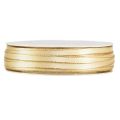 Floristik24 Doppelsatinband Schmuckband in Creme Gold B6mm L50m