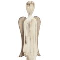 Floristik24 Engel Holz Figur Weihnachten Weiß gewaschen H46cm 2St