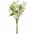 Floristik24 Kunstblumenstrauß Seidenblumen Beerenzweig Weiß 48cm