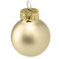 Floristik24 Mini Christbaumkugeln Glas Pearl Baumkugeln Ø2,5cm 22St