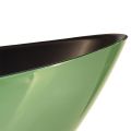Floristik24 Moderne Grüne Halbmond-Schale aus Kunststoff 2 Stück – 39 cm – Vielseitig einsetzbar für Deko
