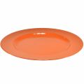 Floristik24 Plastikteller in Orange – 28 cm – 4 Stück Ideal für Partys und Dekoration