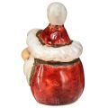 Floristik24 Keramik Weihnachtsmann Figur, Rot, 7cm - 6er Set, Festliche Weihnachtsdekoration